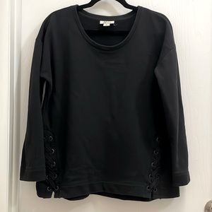 Style & Co (Macy’s) Lace-up Knit Pullover Sweatshirt